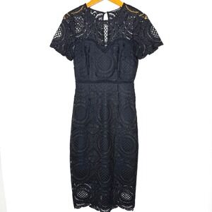 Jayson Brundson Black‎ Label Lace Overlay Dress Size 8